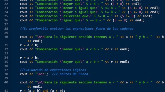 Operadores: Asignación, Aritméticos, Relacionales y Lógicos