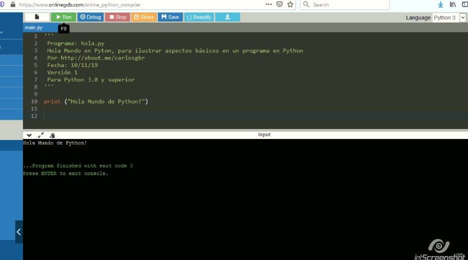 Primer Programa en Python
