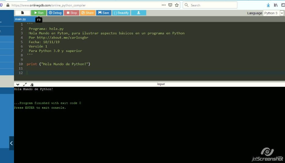 Primer Programa en Python