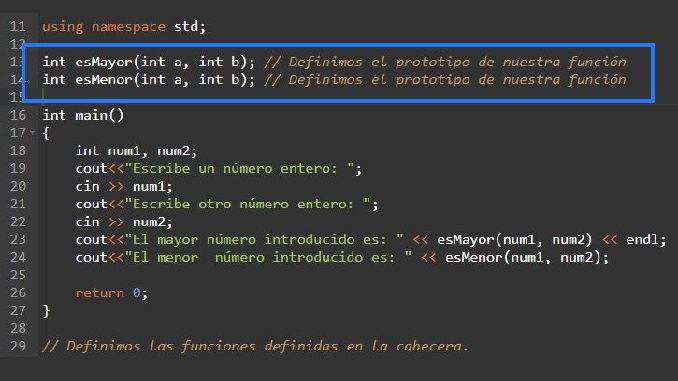 Funciones IV - Prototipos