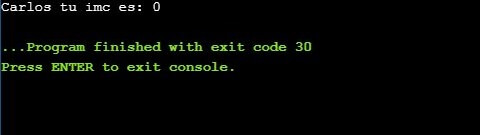 Código de salida 30, de acuerdo a nuestra programación, no tenemos forma de determinar el error.