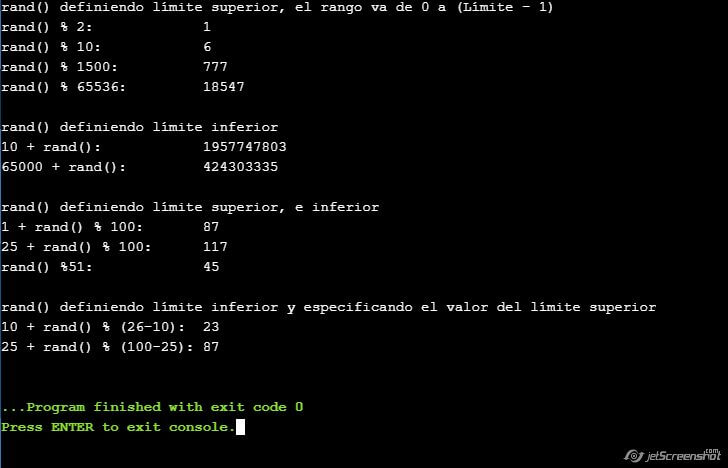 Rangos para generar números aleatorios en C++