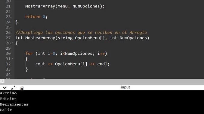 Arrays como parámetros en funciones