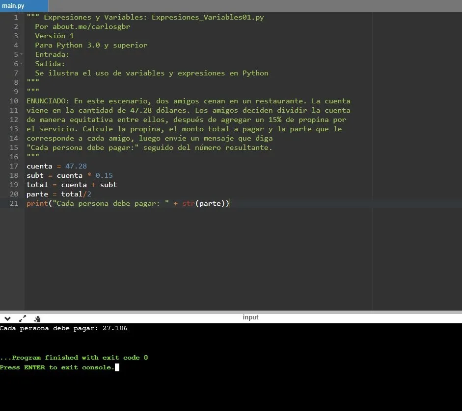 Python - Variables y Expresiones