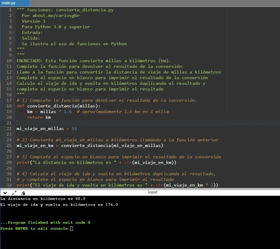 Uso de funciones en Python