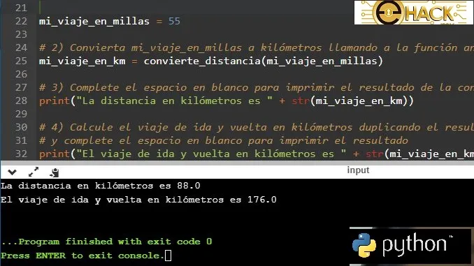 Python - Conversión Distancia
