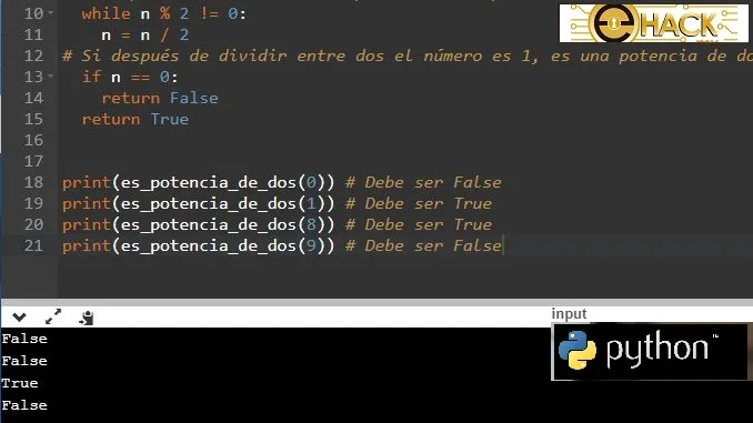 Python - Es Potencia de dos