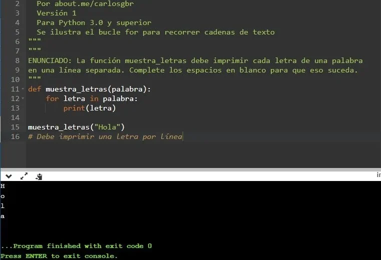 Python - Recorrer Strings