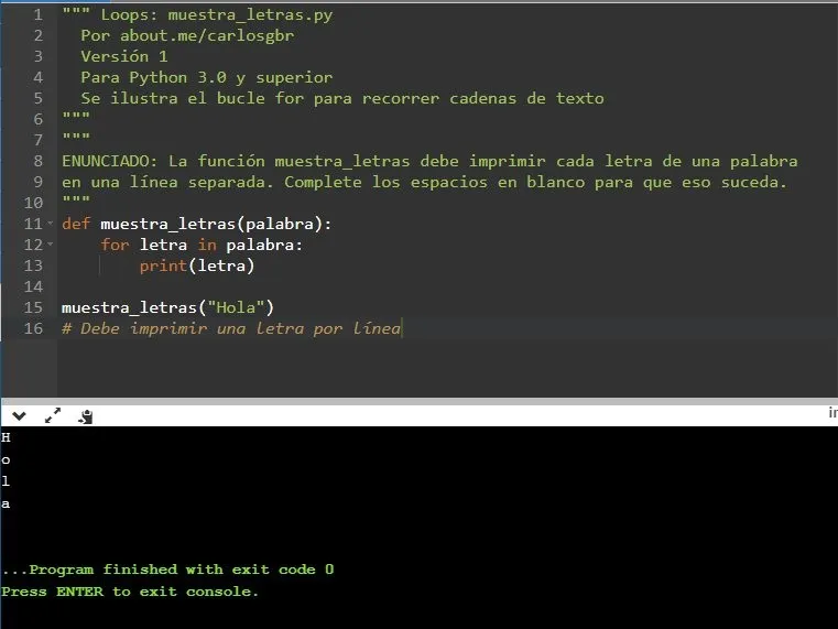 Python - Recorrer Strings
