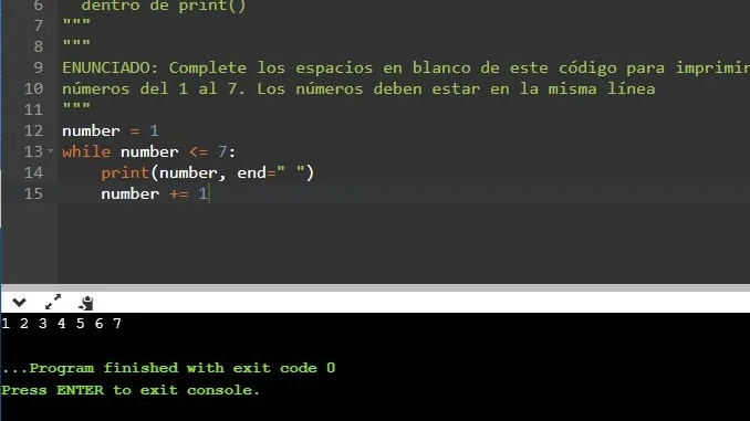 Python - Numeros en línea