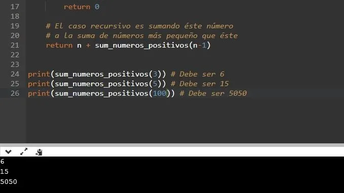 Python - Suma uno a n