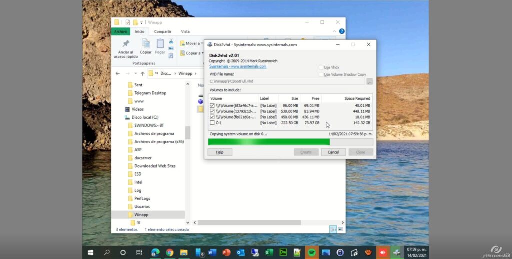 disk2vhd - Generación de máquinas virtuales
