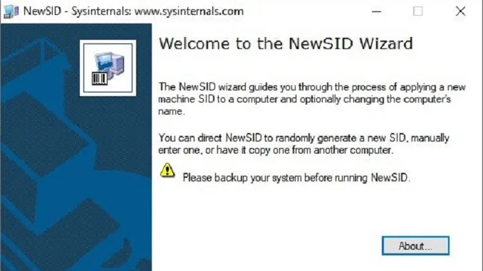 NewSid – SysInternals