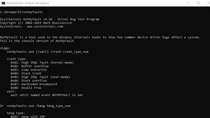NotMyFault – SysInternals