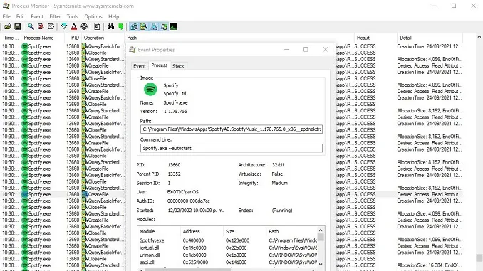 Process Monitor – SysInternals