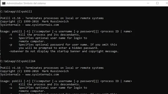 PsKill – SysInternals