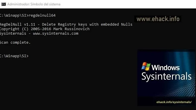 RegDelNull – SysInternals