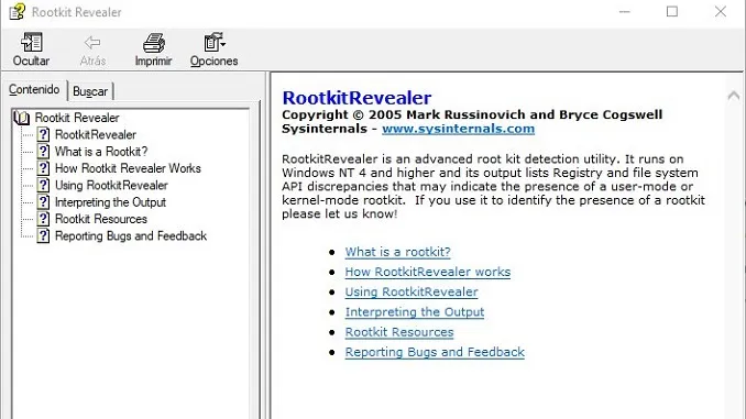 RootkitRevealer – SysInternals