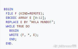 Programa Hola Mundo en Algol