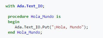 Programa Hola Mundo en Ada